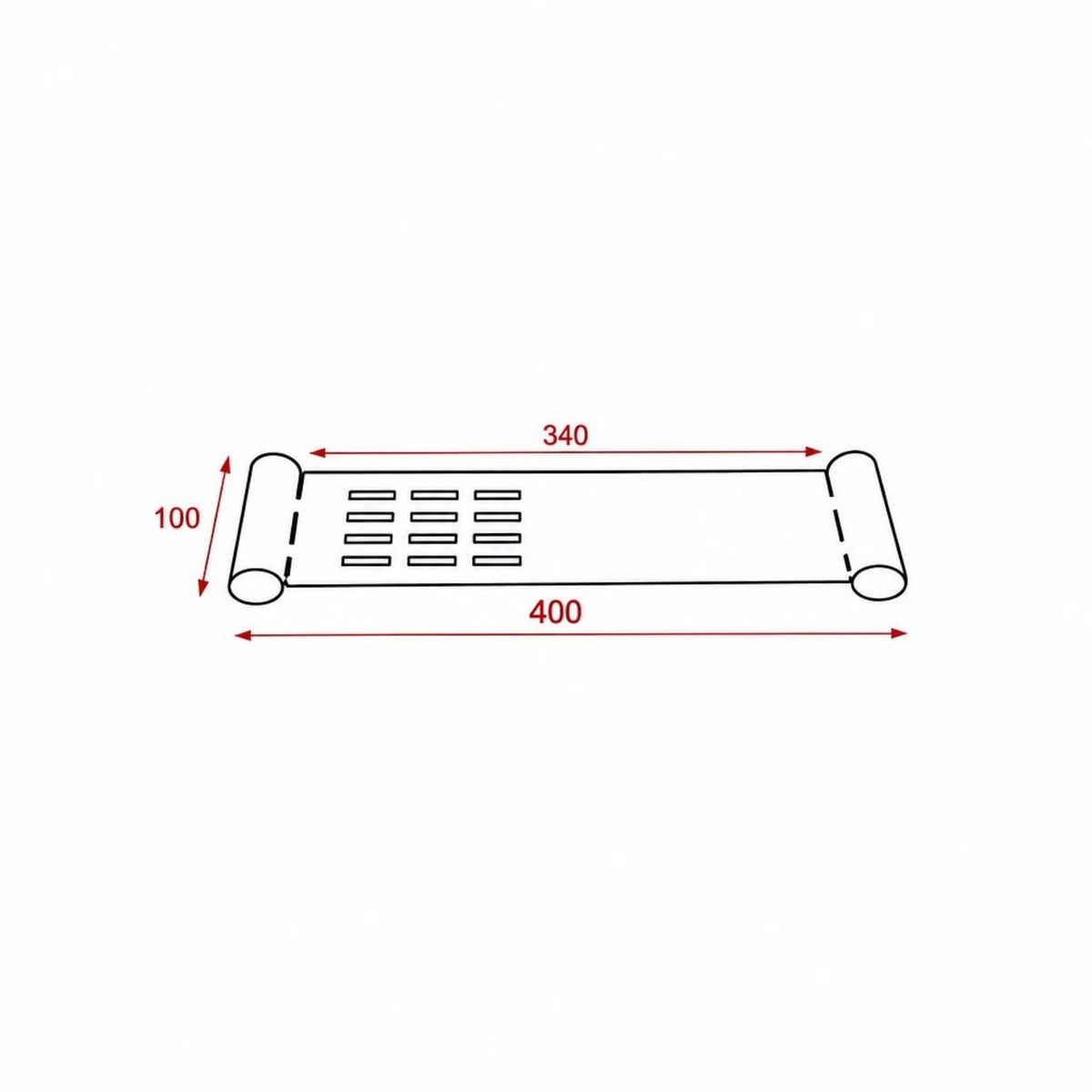 Esperia Towel Shelf Bar 400mm