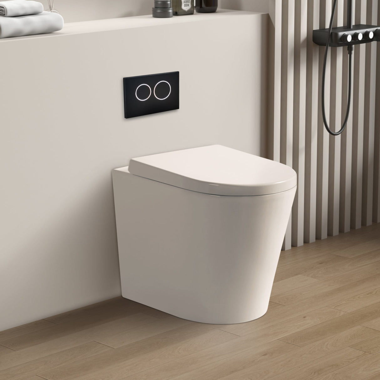 Avery Box Rim Wall Faced Floor Gloss White Toilet