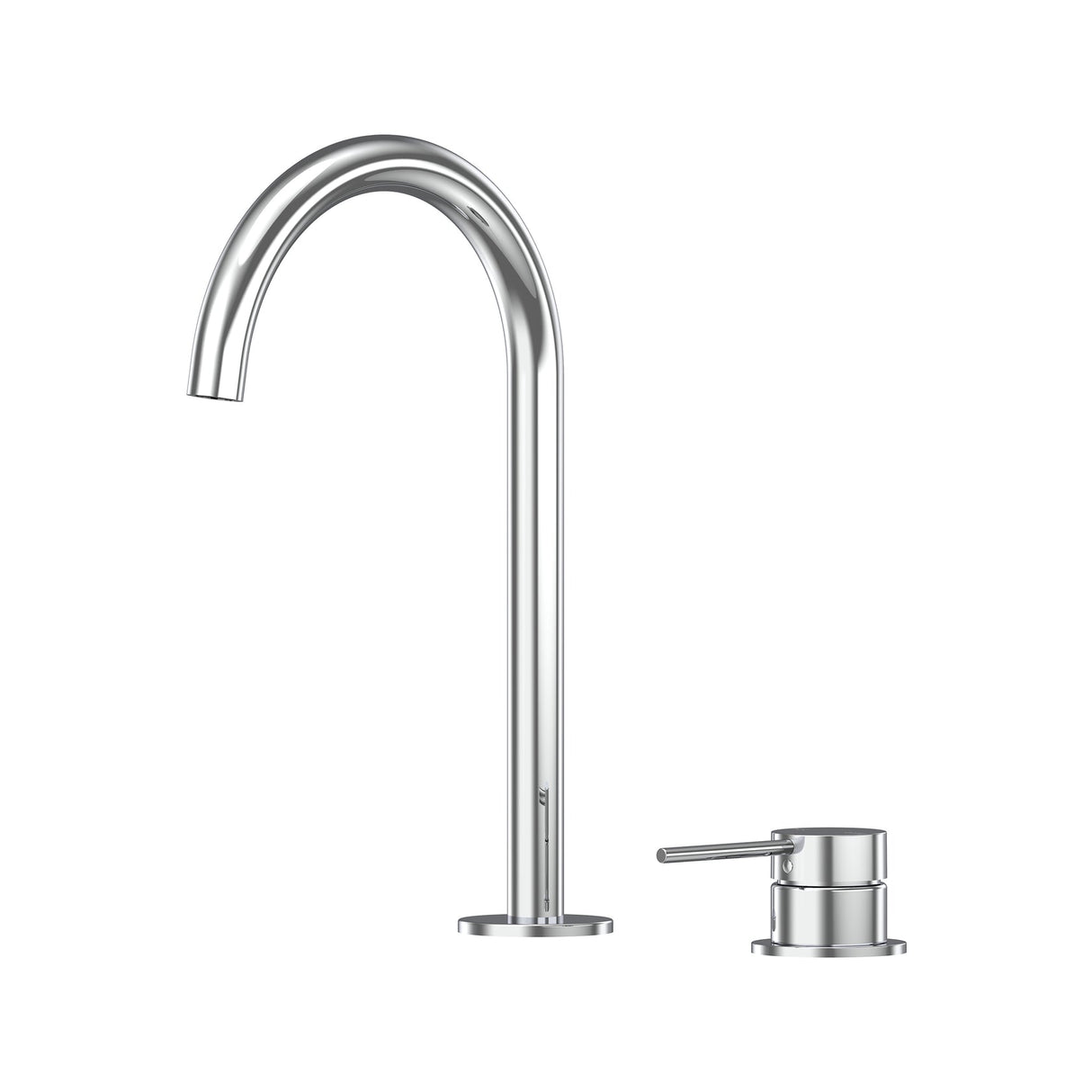 Argia Hob Basin Mixer Set 175 Curved Spout Lead Free