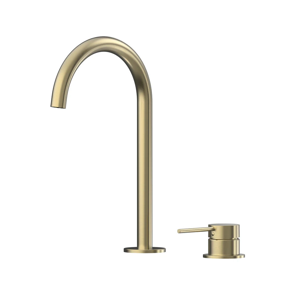 Argia Hob Basin Mixer Set 175 Curved Spout Lead Free