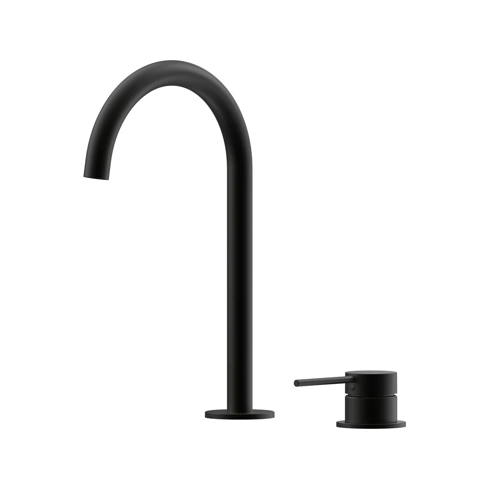 Argia Hob Basin Mixer Set 175 Curved Spout Lead Free