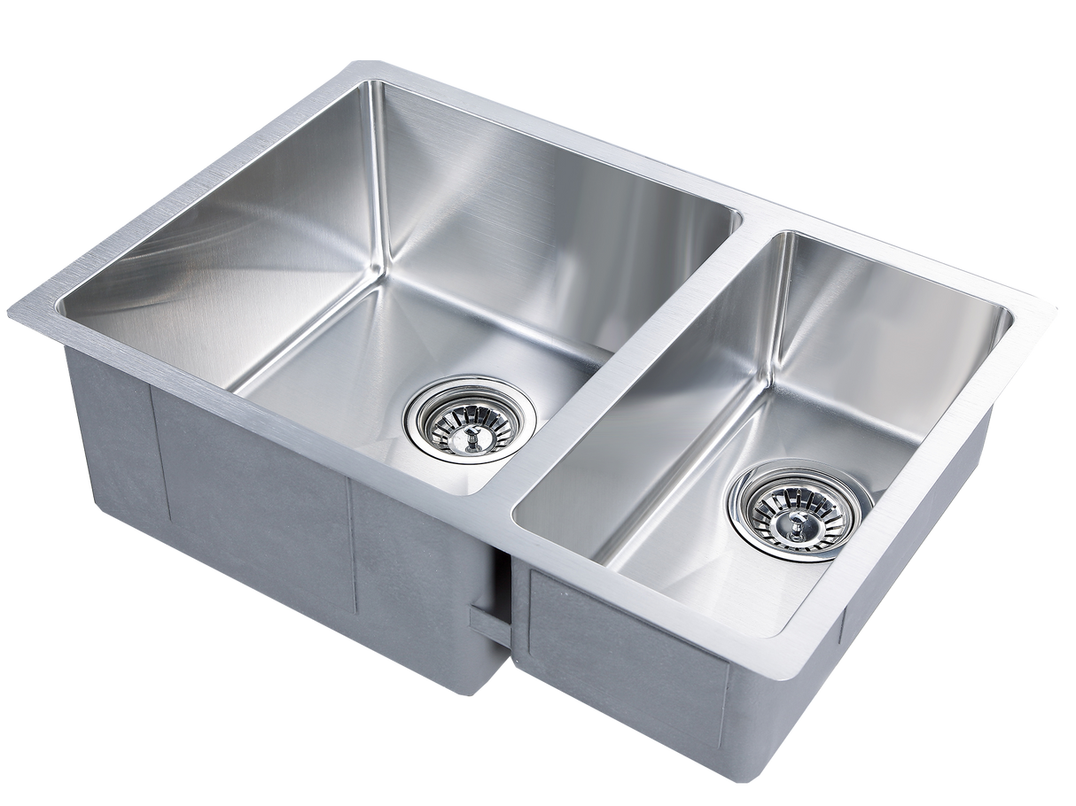POS Double Bowl Handmade Stainless Steel Sink 660x450x200mm