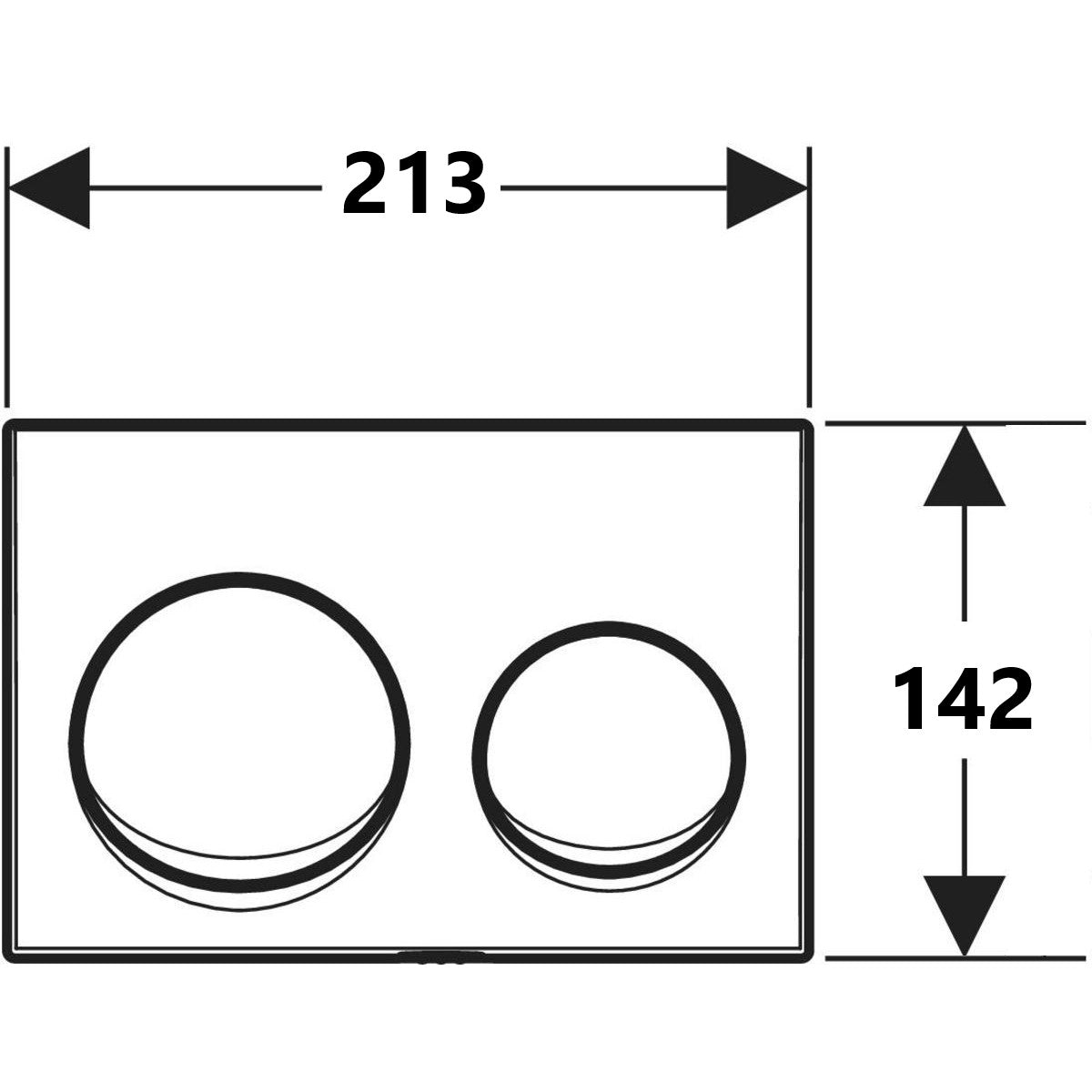 Mercio Geberit Alpha25 Round Flush Plate – Matte Chrome