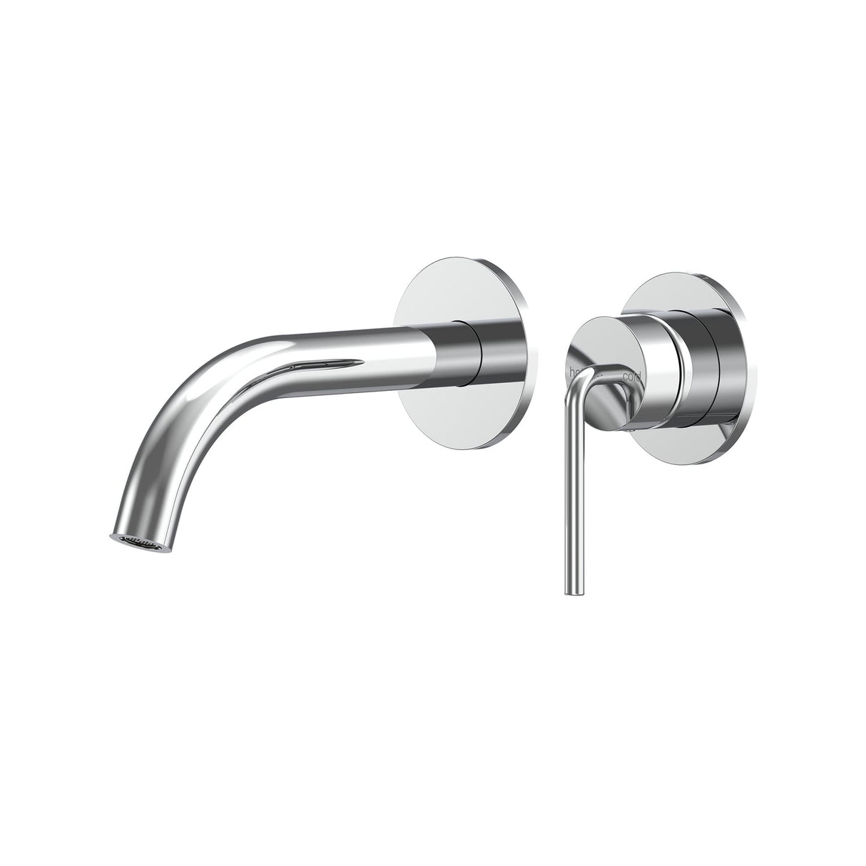 Meira Wall Basin/Bath Mixer Set 180 Curved Spout Lead Free