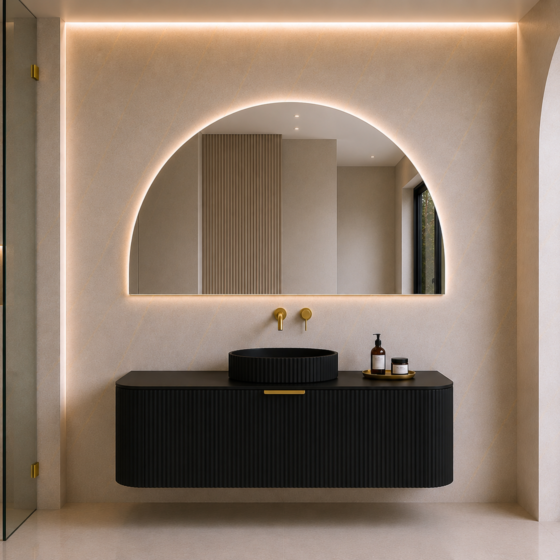 Lukka AGENA Wall Hung Vanity Matte Black (All Sizes)