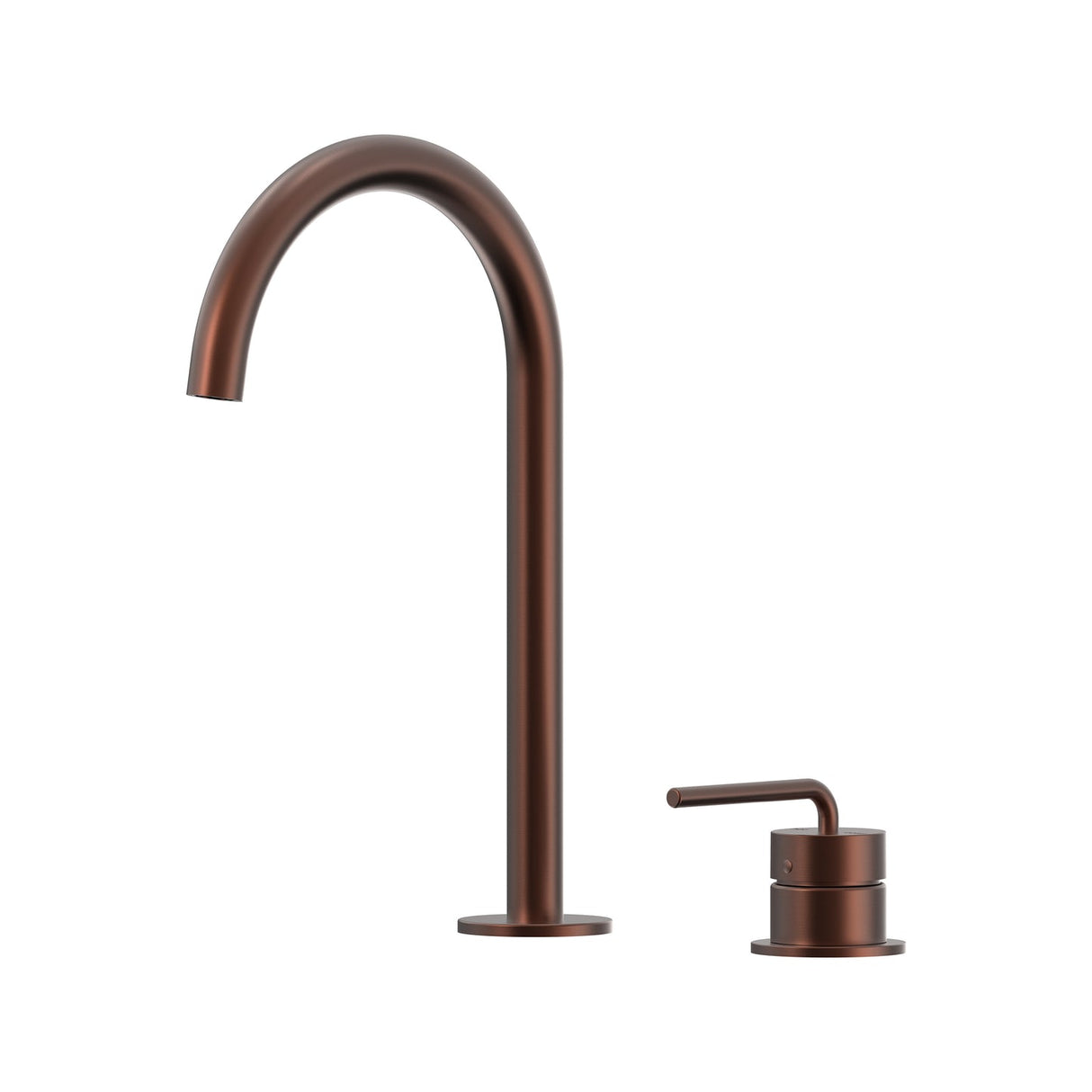 Meira Hob Basin Mixer Set 175 Curved Spout Brushed Gold Lead Free