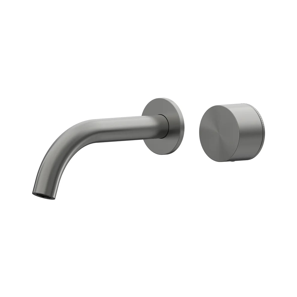 Cahya Wall Basin/Bath Progressive Mixer Set 180 Curved Spout Lead Free