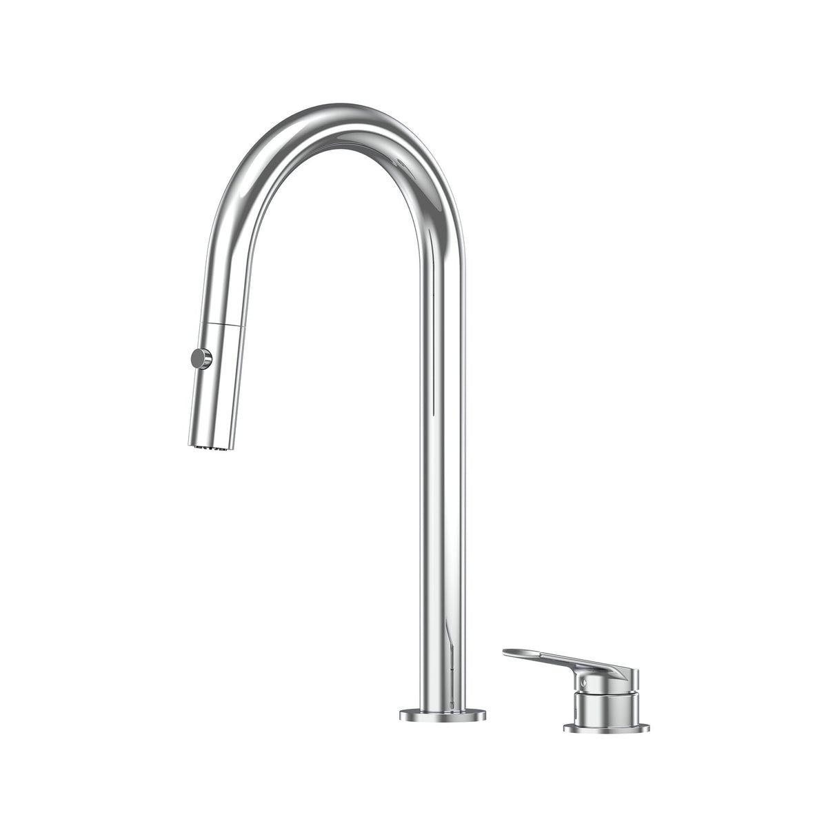 Sereia Hob Pull Out Spray Sink Mixer Set 200 Curved Spout Lead Free