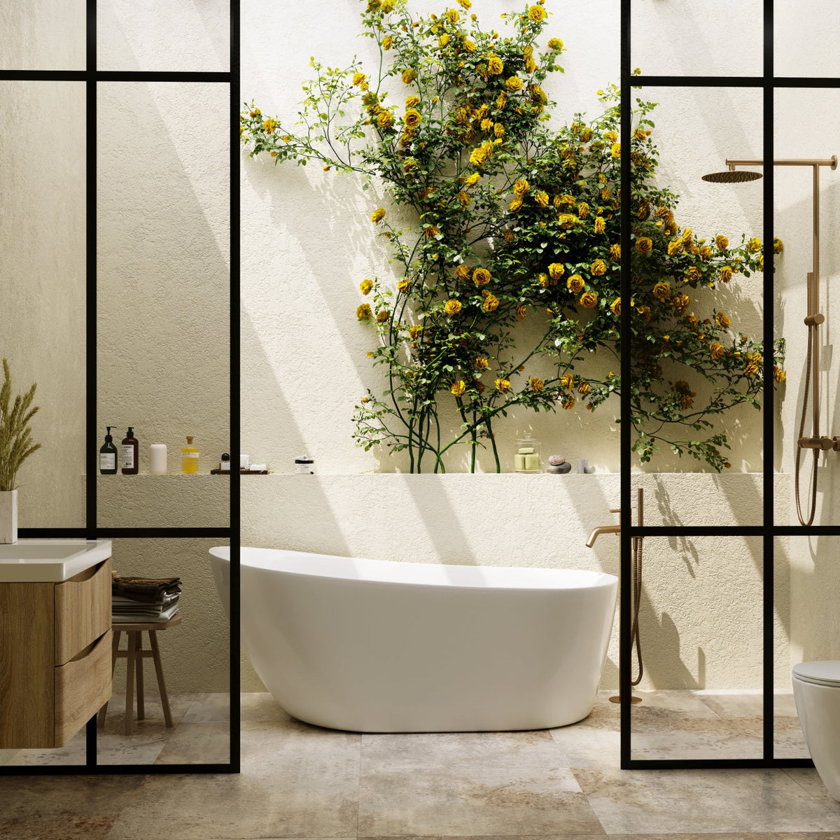 ROMANO Freestanding Bathtub With Overflow 1700mm/1500mm