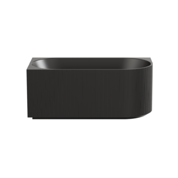 Capri Corner Back to Wall Bathtub with Non-Overflow (Left corner/ Matte Black) (1500/1700mm)