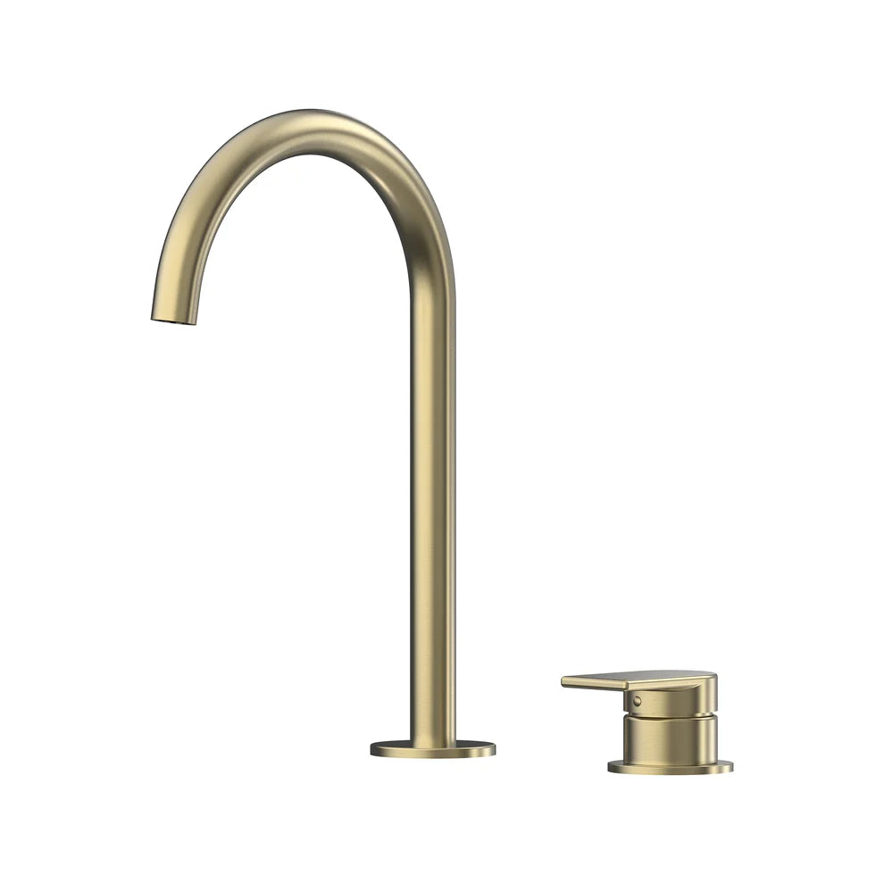 Lekki Hob Basin Mixer Set 175 Curved Spout Lead Free