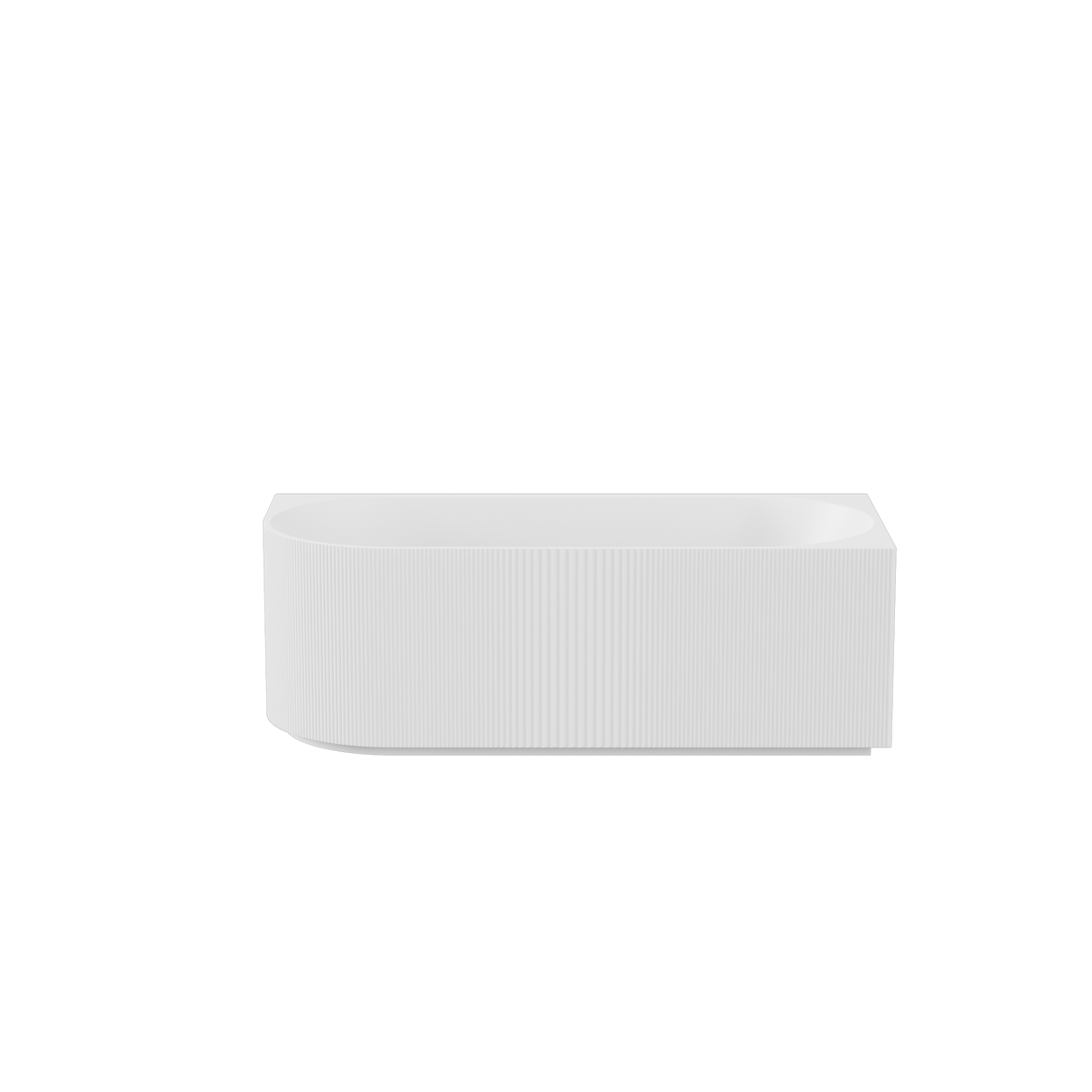 Capri Back to Wall Bathtub with Non-Overflow (Right Corner/ Gloss White/Matte White (1500/1700mm)