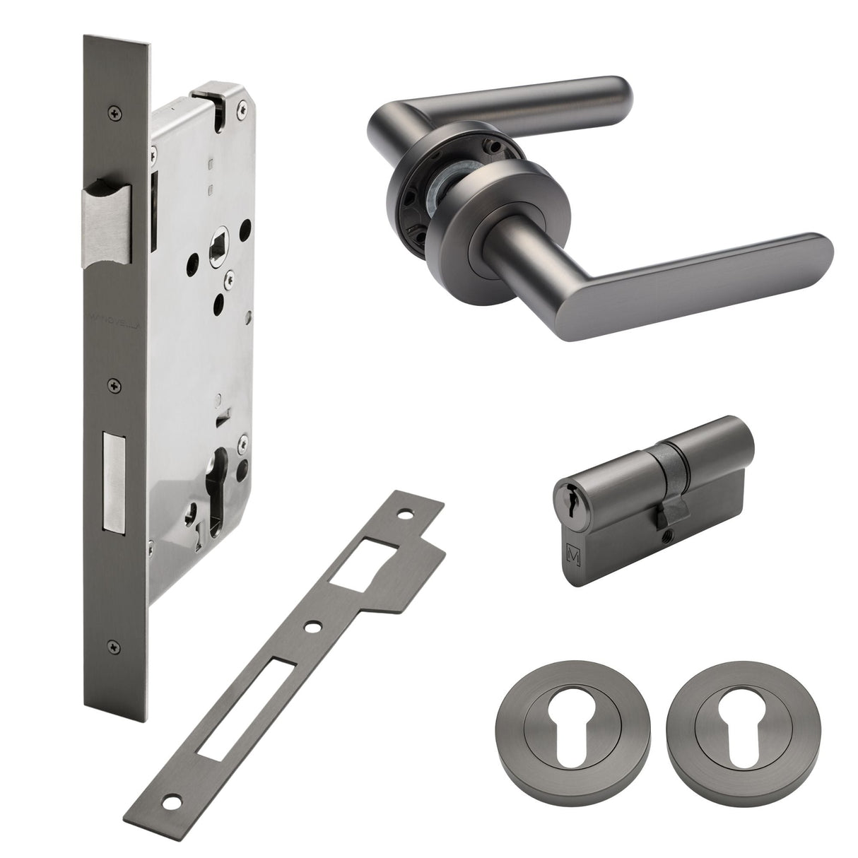 Manovella Entrance Door Kit- Fairhaven-Gunmetal