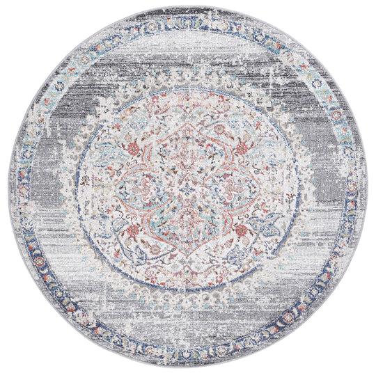 Salsa Hollow Medalion Transitional Grey Rug