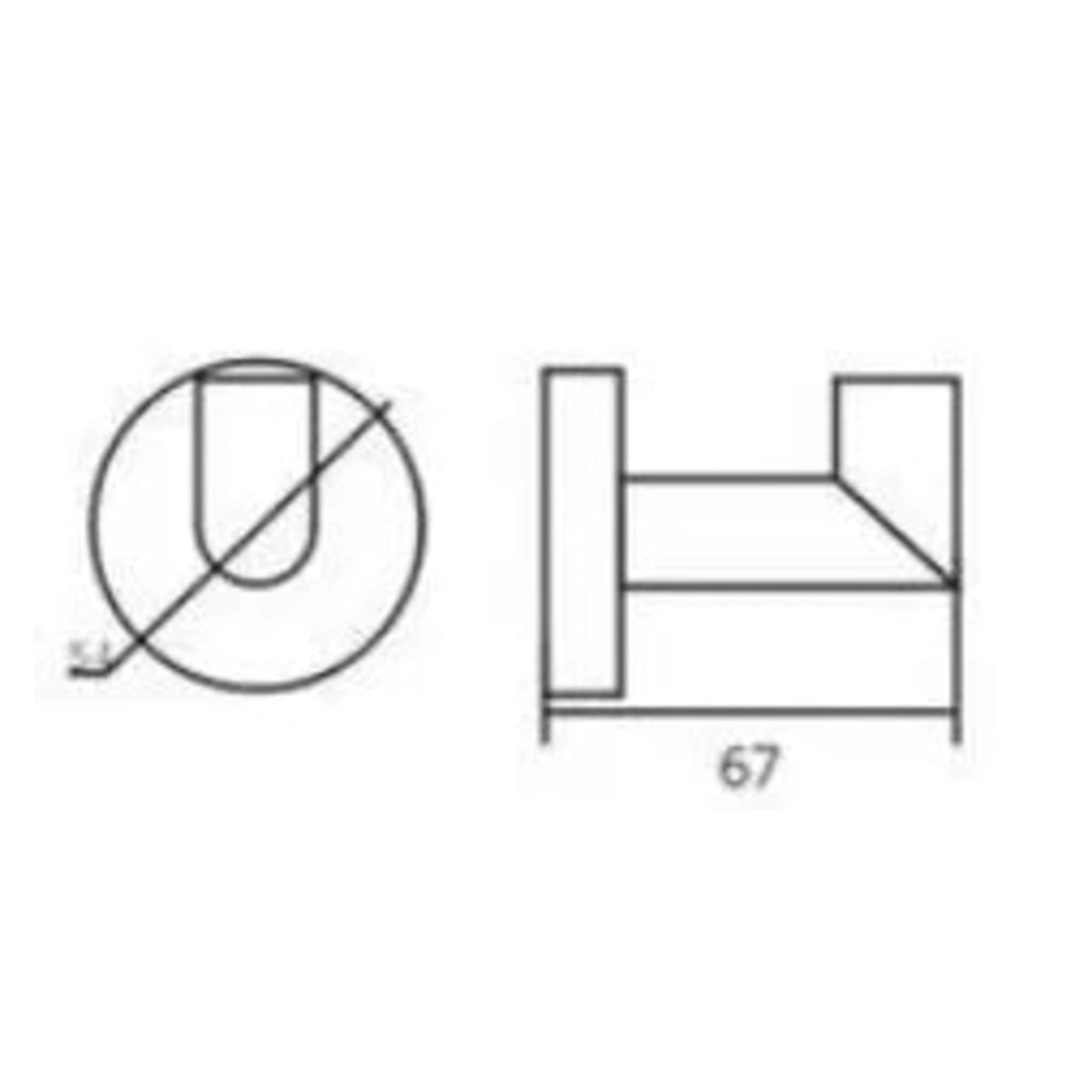 RONDO Chrome Single Robe Hook