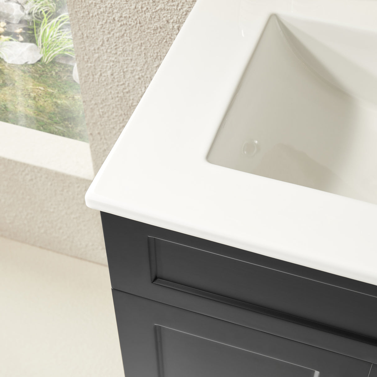 Harrington Floor PVC Cabinet Vanity 600mm (Matte Black)