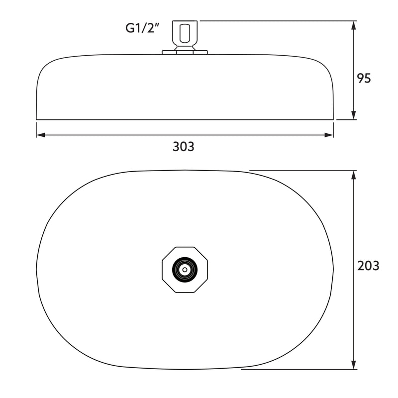KOHLER Statement 1F Rainhead - Oblong