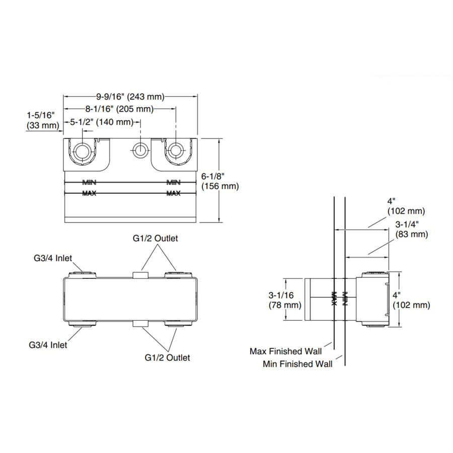 KOHLER Anthem™ Recessed Mechanical Thermostatic Valve