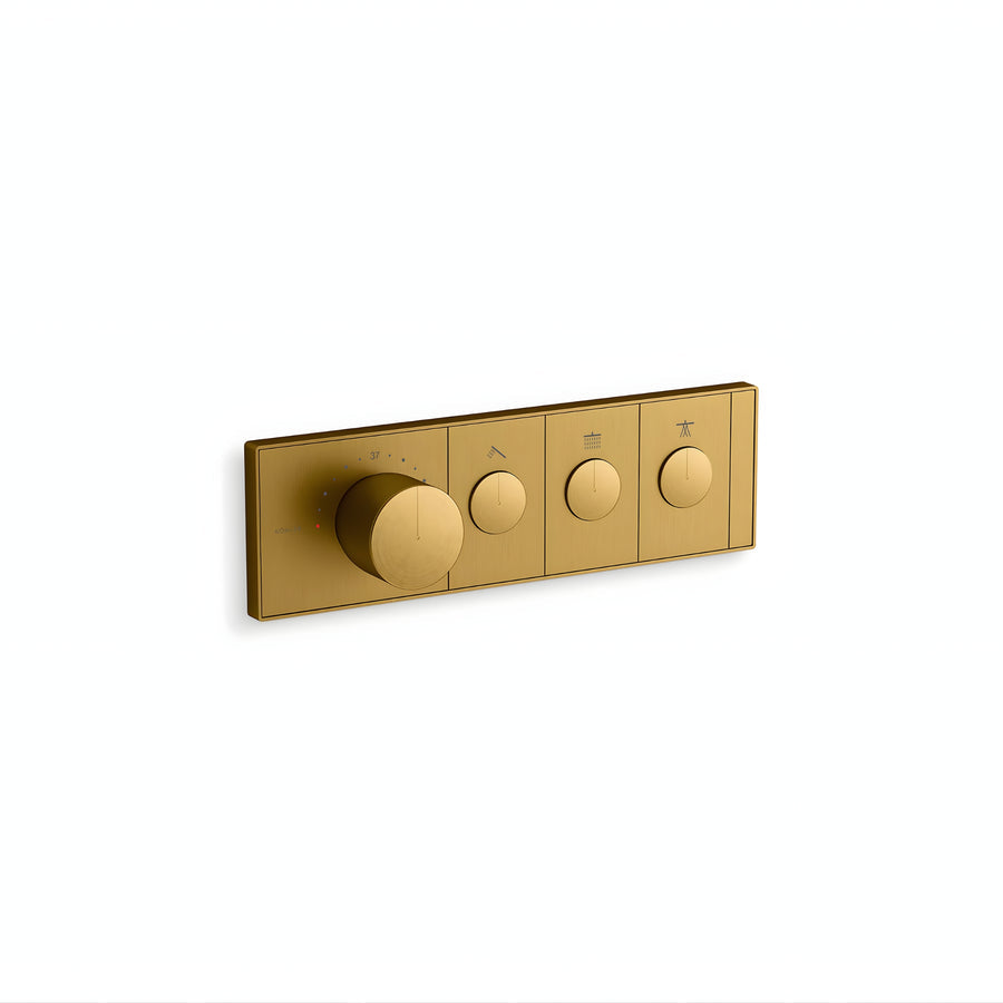 KOHLER Anthem™ Recessed Mechanical Thermostatic Control Panel - Three Outlets (3OT)