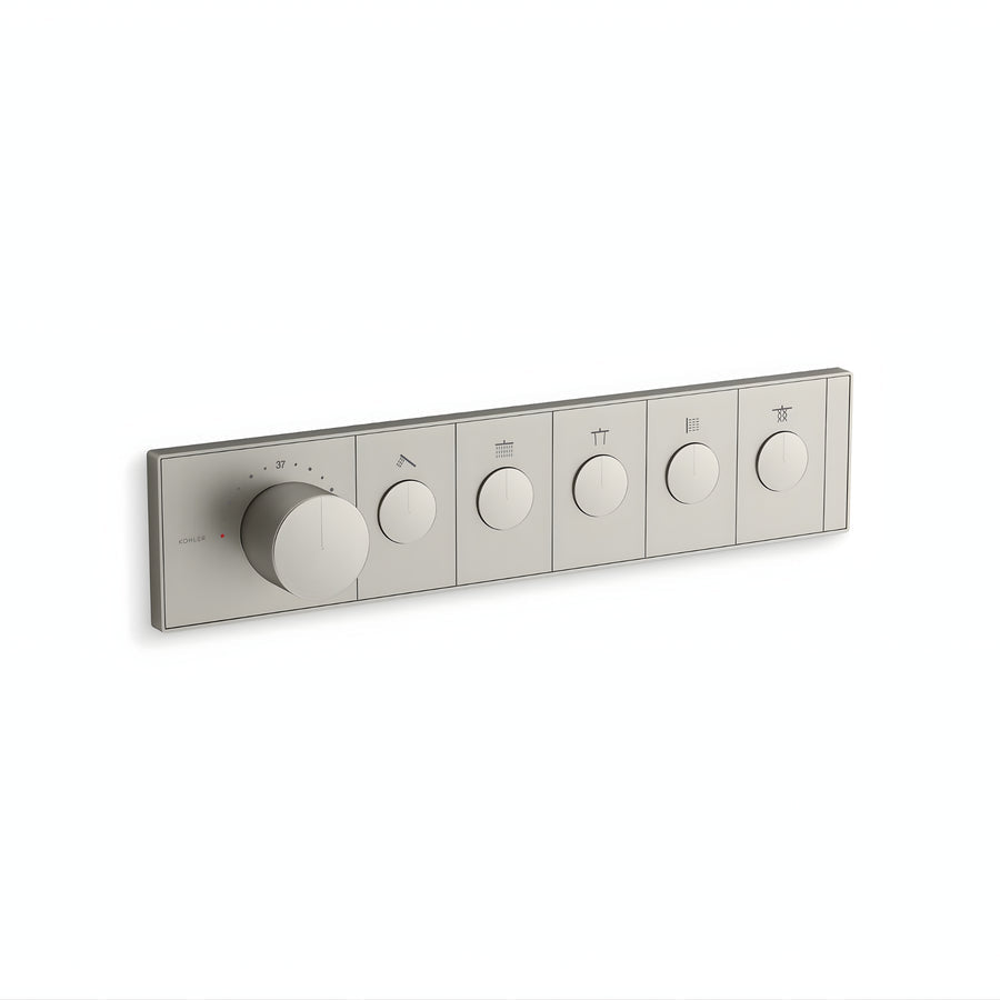 KOHLER Anthem™ Recessed Mechanical Thermostatic Control Panel - Five Outlets (5OT)