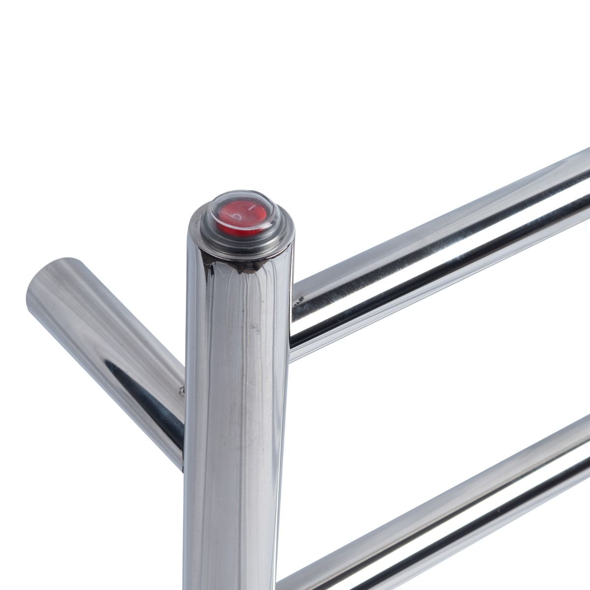 Round Electric Heated Towel Rack 4 Bars - Chrome