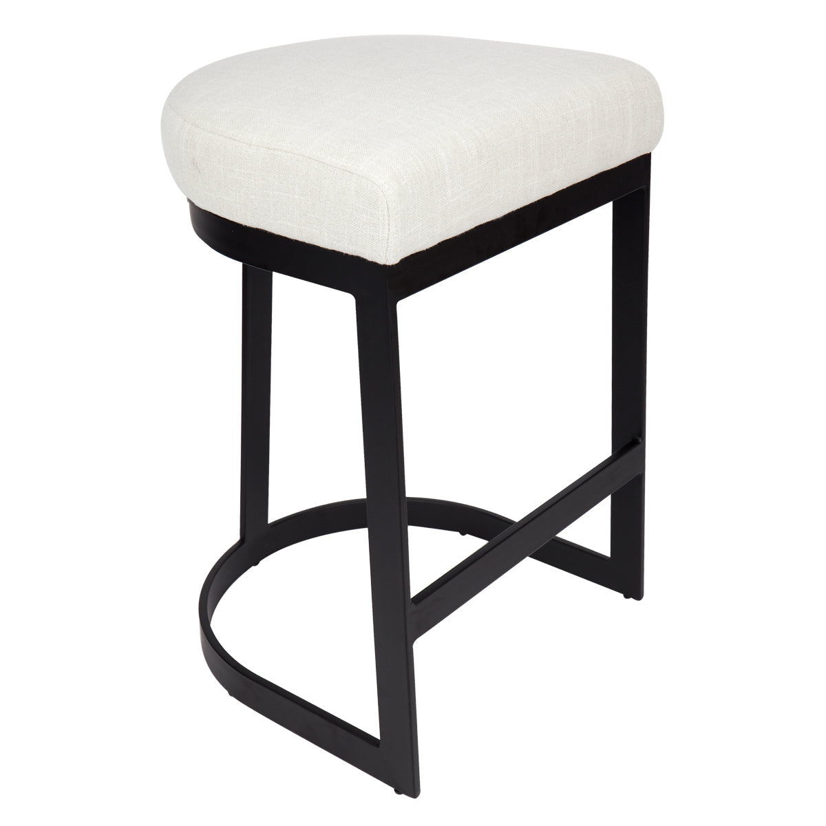 Brooke Black Kitchen Stool - Natural