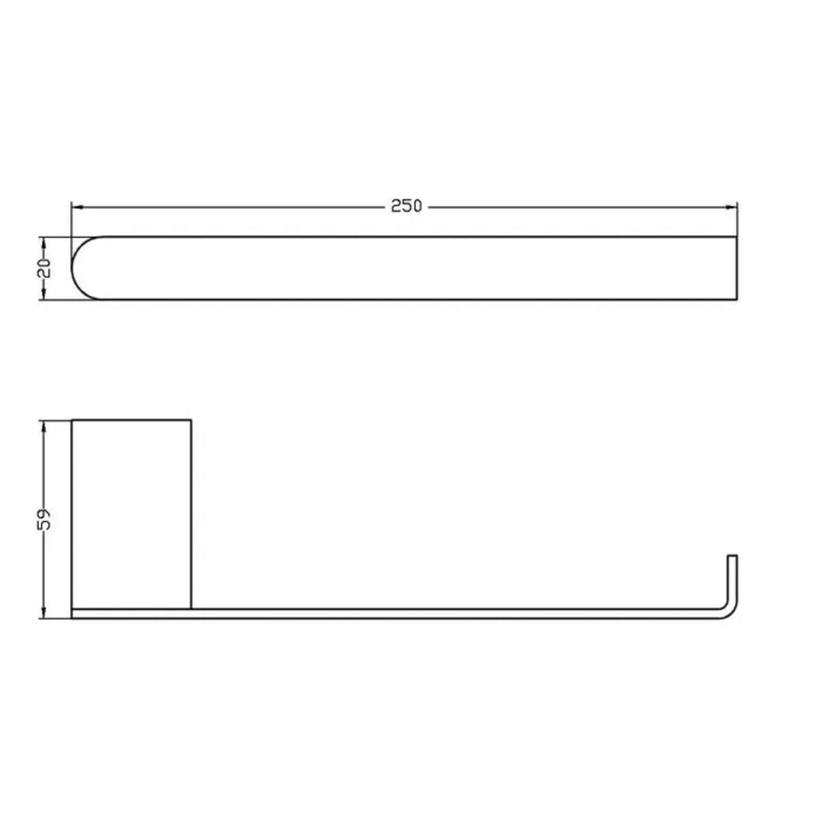 ZEVIO Towel Bar - Chrome