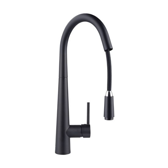 AQU Round Pull Out Kitchen Sink Mixer Tap