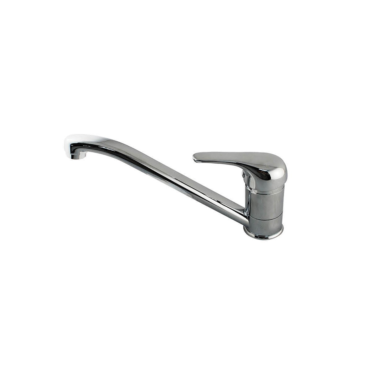 AQU Chrome Kitchen Sink Mixer Swivel Spout Brass