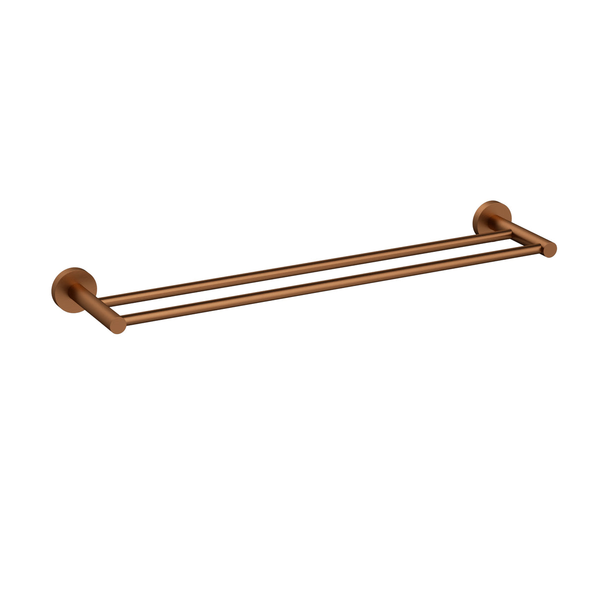 Otus Slimline SS304 Towel Rail Double 600mm - Brushed Copper
