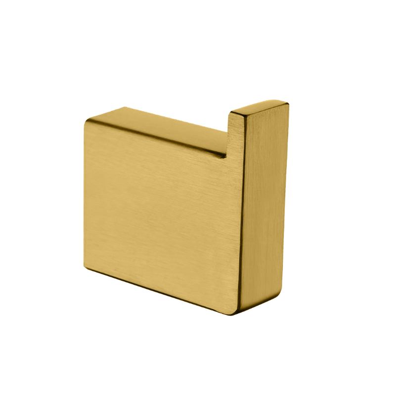 IVANO Series Square Robe Hook - Brushed Brass