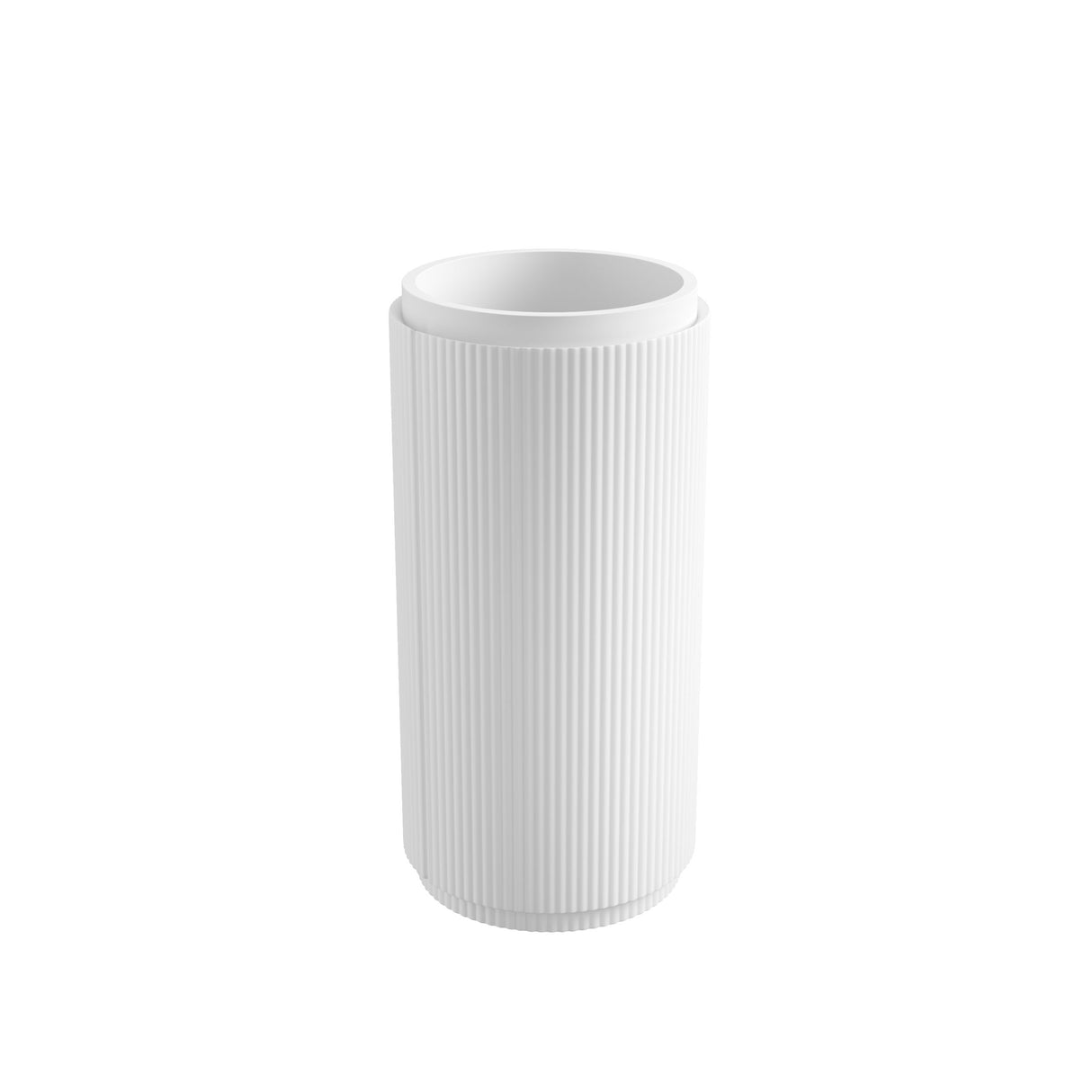 CIVARO Mini Floor Standing Pillar Cabinet (Matte White)