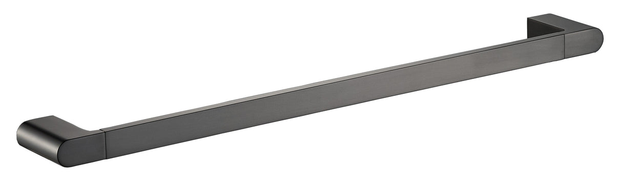 Flores Single Towel Rail 800 mm - Brushed Gun Metal