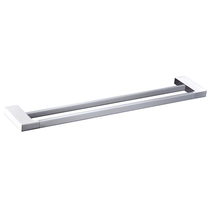 Eden Double Towel Rail 600 mm - Chrome & White