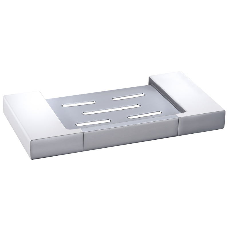 Eden Soap Holder - Chrome & White