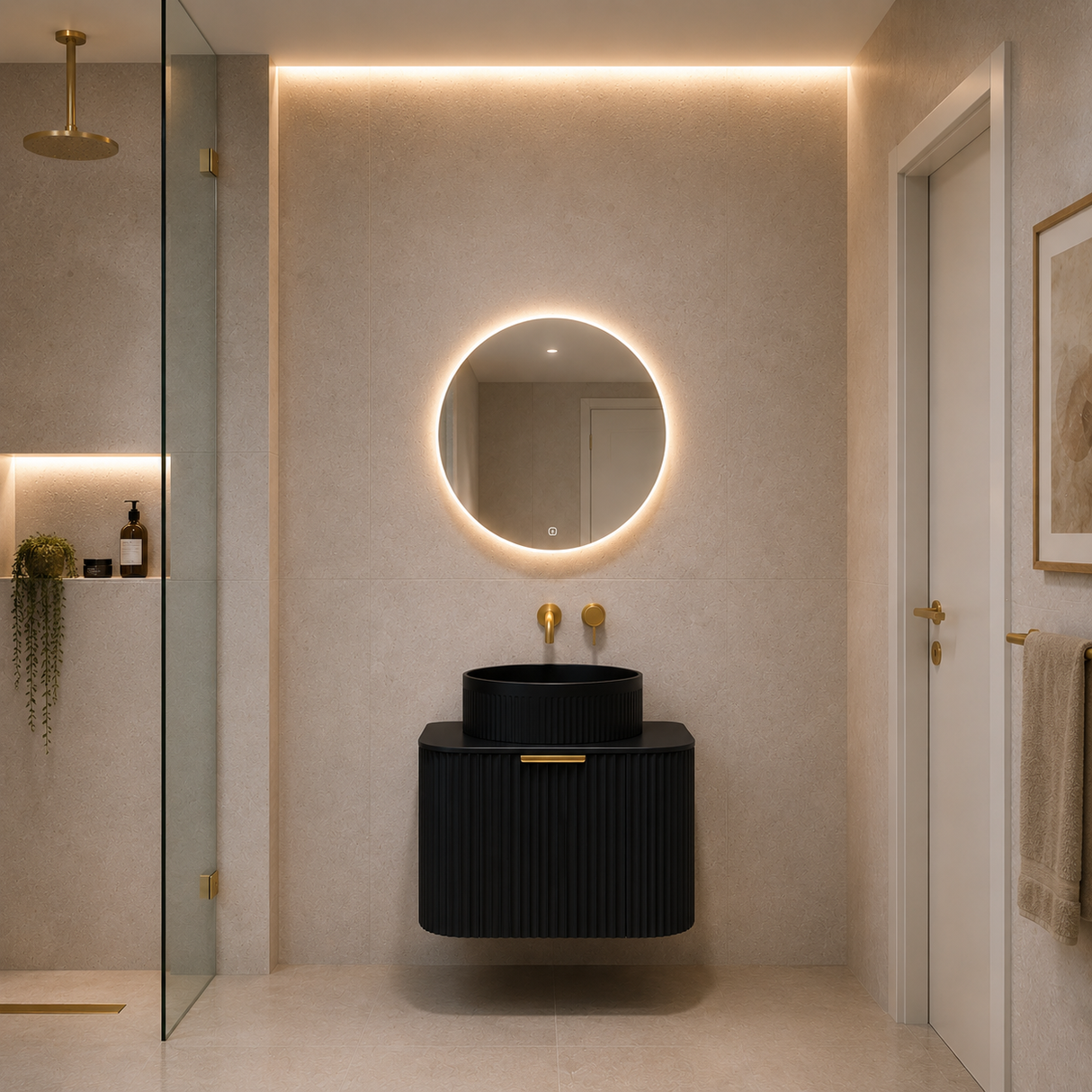 Lukka AGENA Wall Hung Vanity Matte Black (All Sizes)