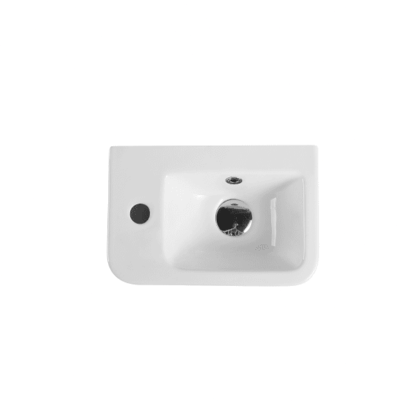Compact Rectangle Wall Hung Basin (Mini 37L/MINI 37R) (Rectangle: 375x245x135)