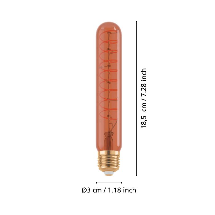 4W E27 LED T30 globe copper vapourised (6PCS) - Clearance