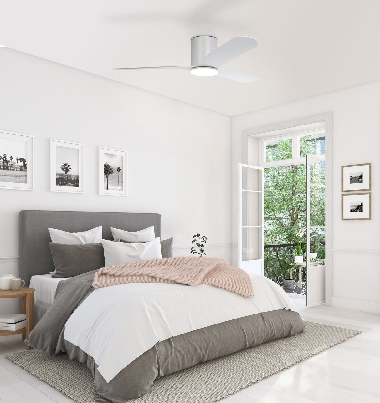 ILUKA 52 DC hugger ceiling fan with LED light