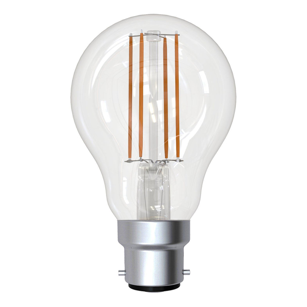 9W B22 LED A60 cool white globe clear (6PCS)