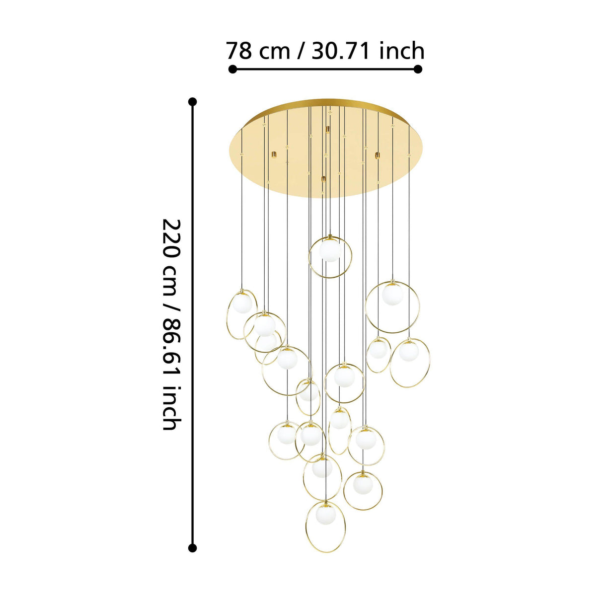 PORTOCOLOM Pendant Light Round 17x3W LED 3000K