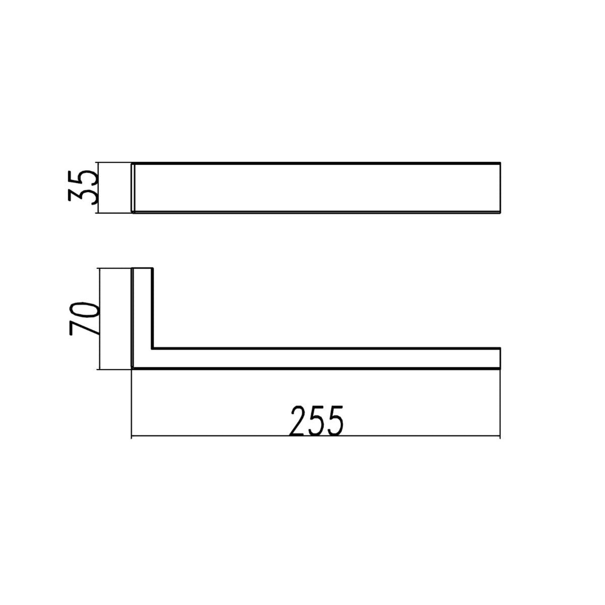 Cavallo AR73 Square Towel Bar 255mm | 5 Finishes