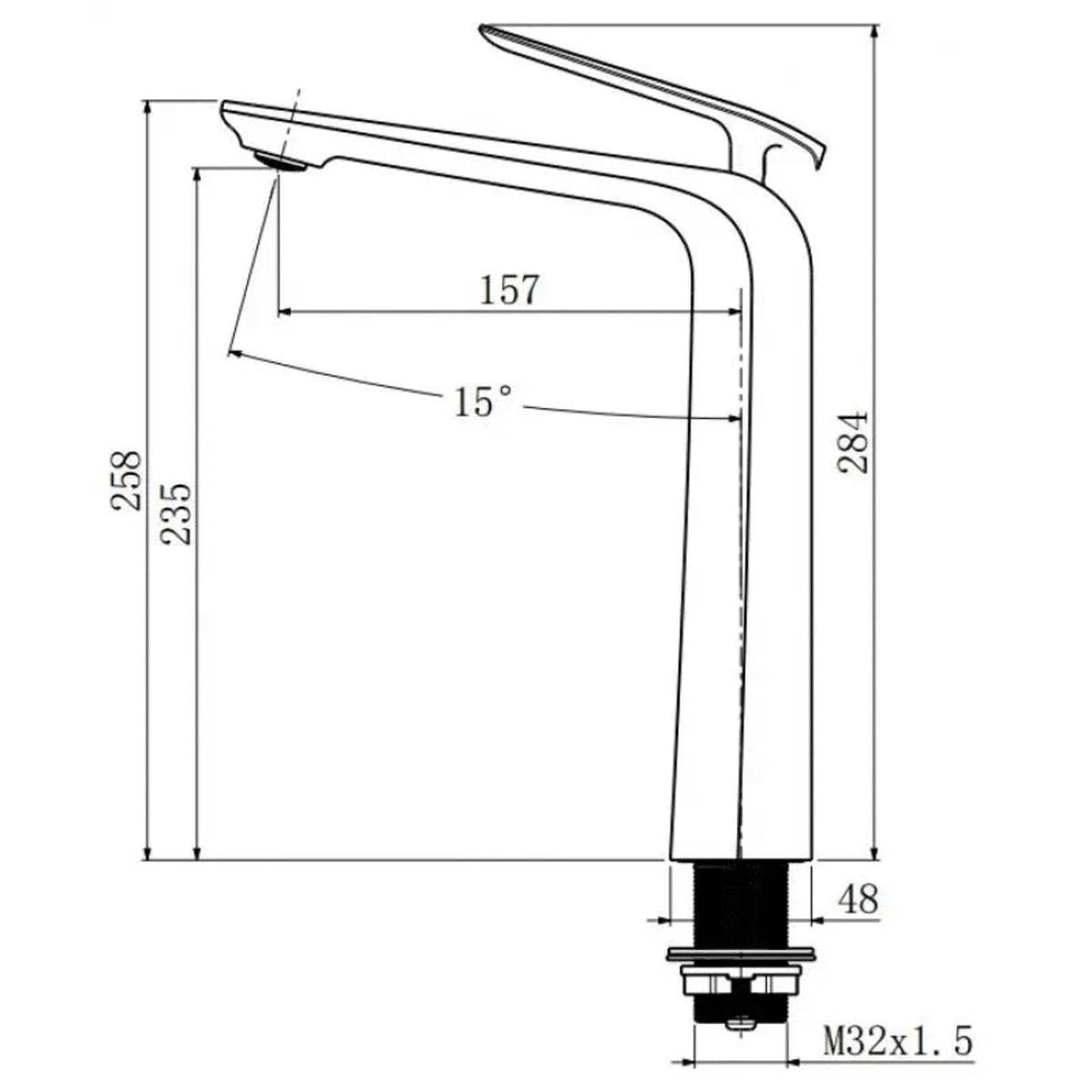 Esperia Tall Basin Mixer