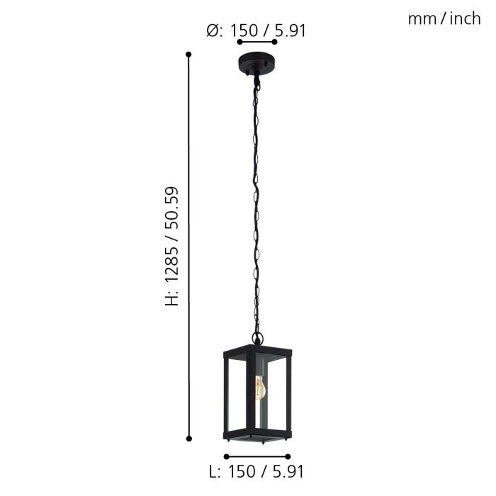 ALAMONTE 1 pendant light Steel Black - Clearance