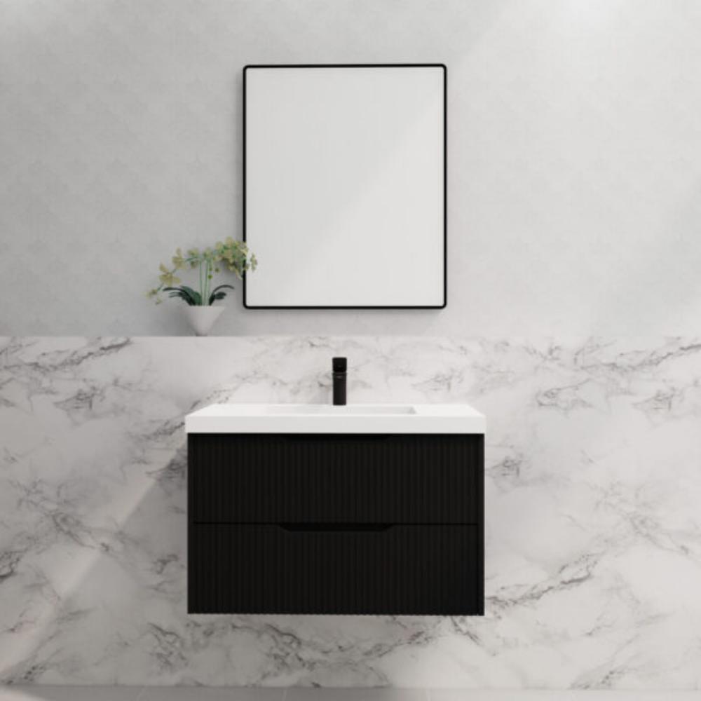 ABS BALI Wall Hung Vanity Matte Black 900mm
