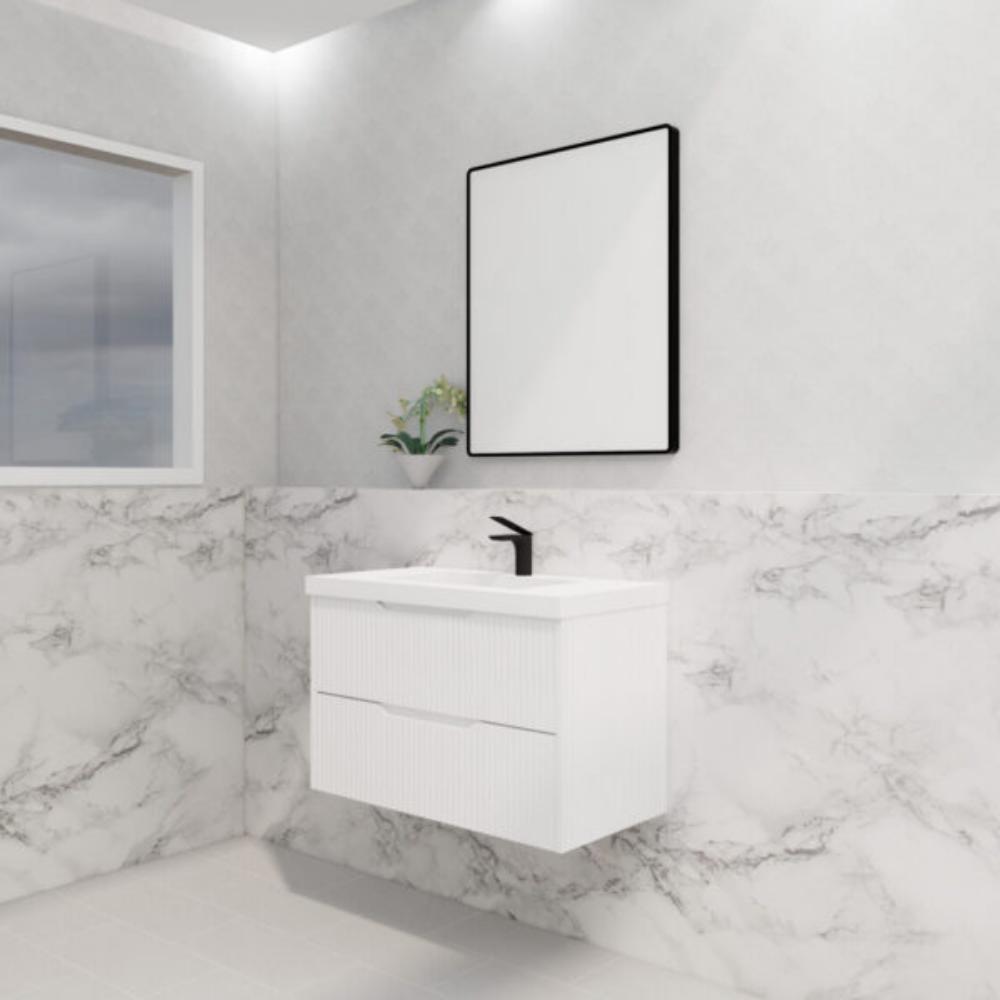 ABS BALI Wall Hung Vanity Matte White 900mm