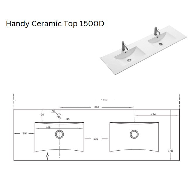 ABS Handy top 1500 Double Bowl