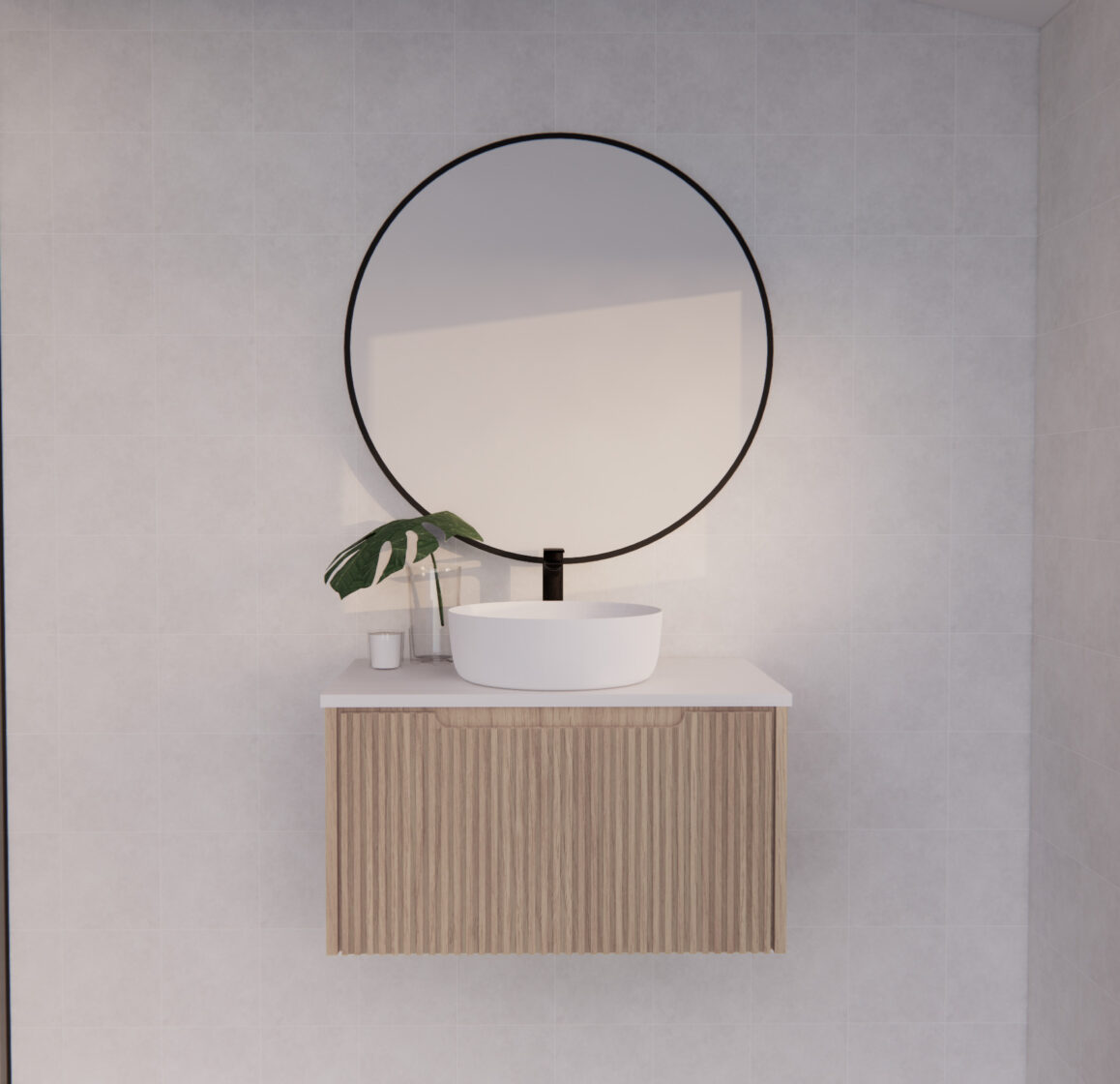ABS VIENNA Wall Hung Vanity 750mm (American Oak)