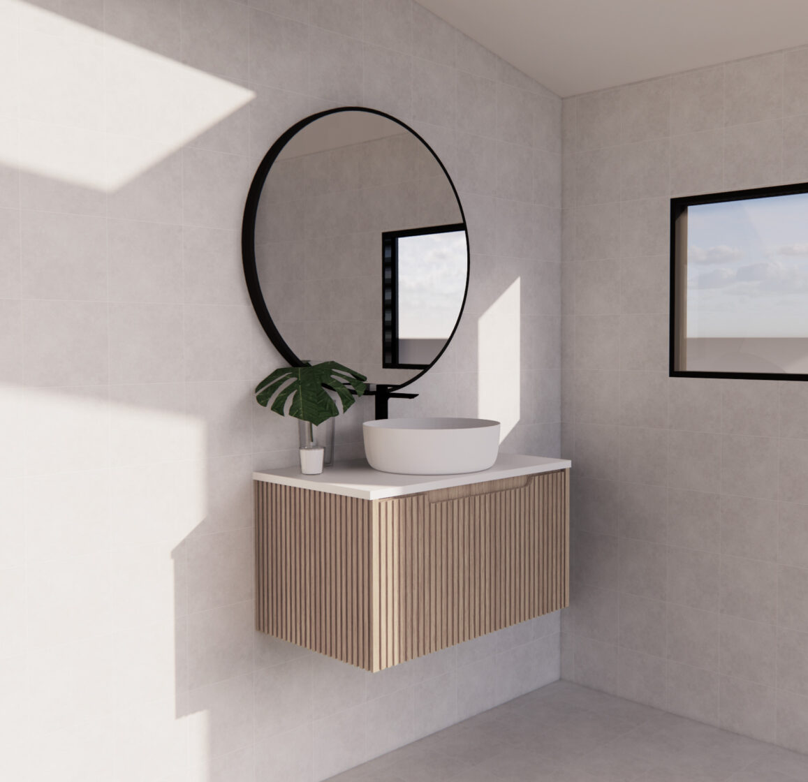 ABS VIENNA Wall Hung Vanity 750mm (American Oak)