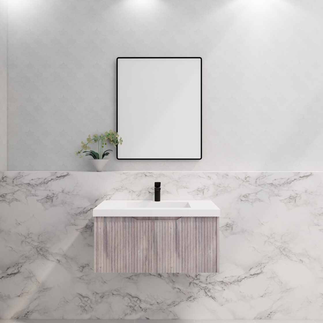 ABS VIENNA Wall Hung Vanity 900mm (White Oak)